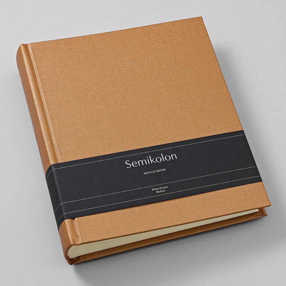Album photo SEMIKOLON Metallic Edition Classic Medium - 21.6 x 25.5 cm - 80 pages - Urban Bronze - 