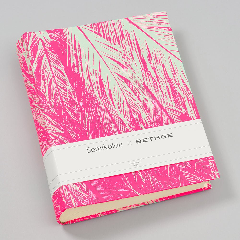 Album photo SEMIKOLON x BETHGE Edition Classic Large - 24.5 x 30.5 cm - 130 pages - Neonpink - 4070409002567