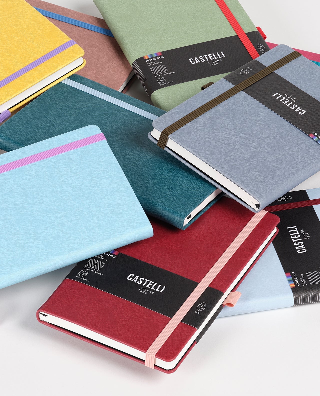 Carnet CASTELLI MILANO Kaleido - 19 x 25 cm - Hardcover - Ligné - Ruby - 8056149953945