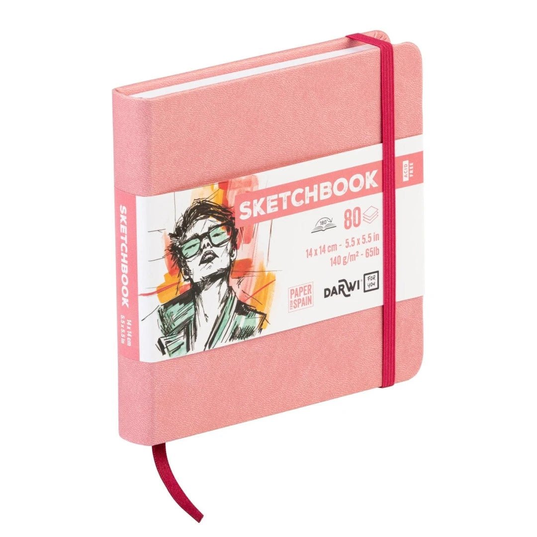 Carnet DARWI For You Sketchbook - 14 x 14 - Uni - Rose pâle - 5411711466774