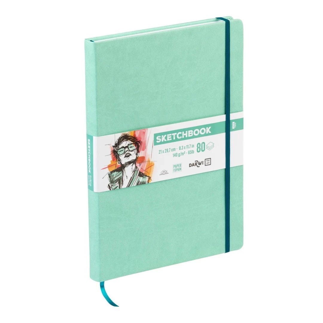 Carnet DARWI For You Sketchbook - A4 - Uni - Vert d'eau - 5411711466897