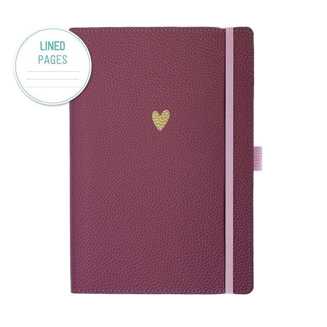 Carnet en cuir végétal ARTEBENE Majoie - A5 - Ligné - Violet - 144p - 4035461339822