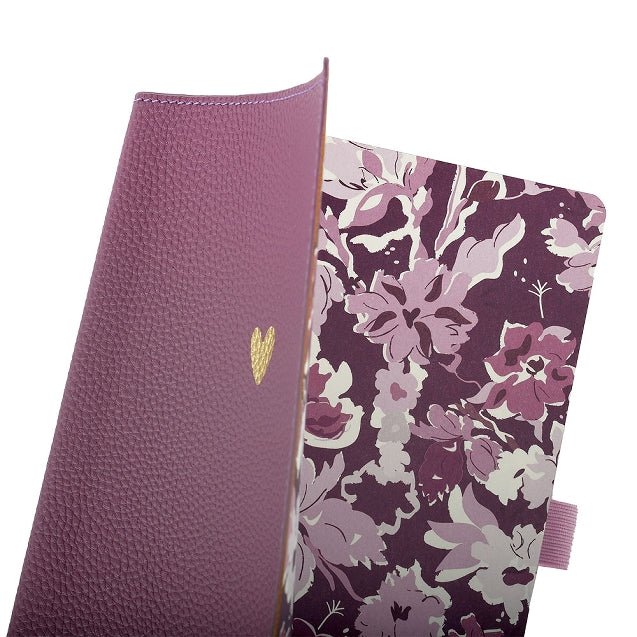Carnet en cuir végétal ARTEBENE Majoie - A5 - Ligné - Violet - 144p - 4035461339822