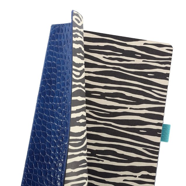 Carnet en cuir végétal ARTEBENE Majoie - A5 - Pointillé - Bleu - 144p - 4035461324576