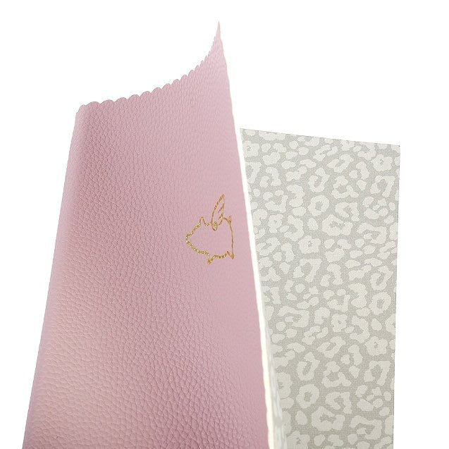Carnet en cuir végétal ARTEBENE Majoie - A5 - Pointillé - Rose poudré - 240p - 4035461333257
