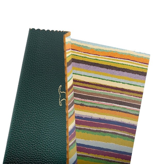 Carnet en cuir végétal ARTEBENE Majoie - A5 - Pointillé - Vert sapin - 240p - 4035461340385