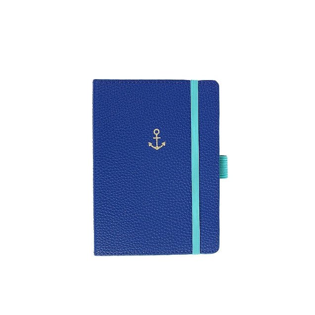 Carnet en cuir végétal ARTEBENE Majoie - A6 - Pointillé - Bleu - 144p - 4035461333301