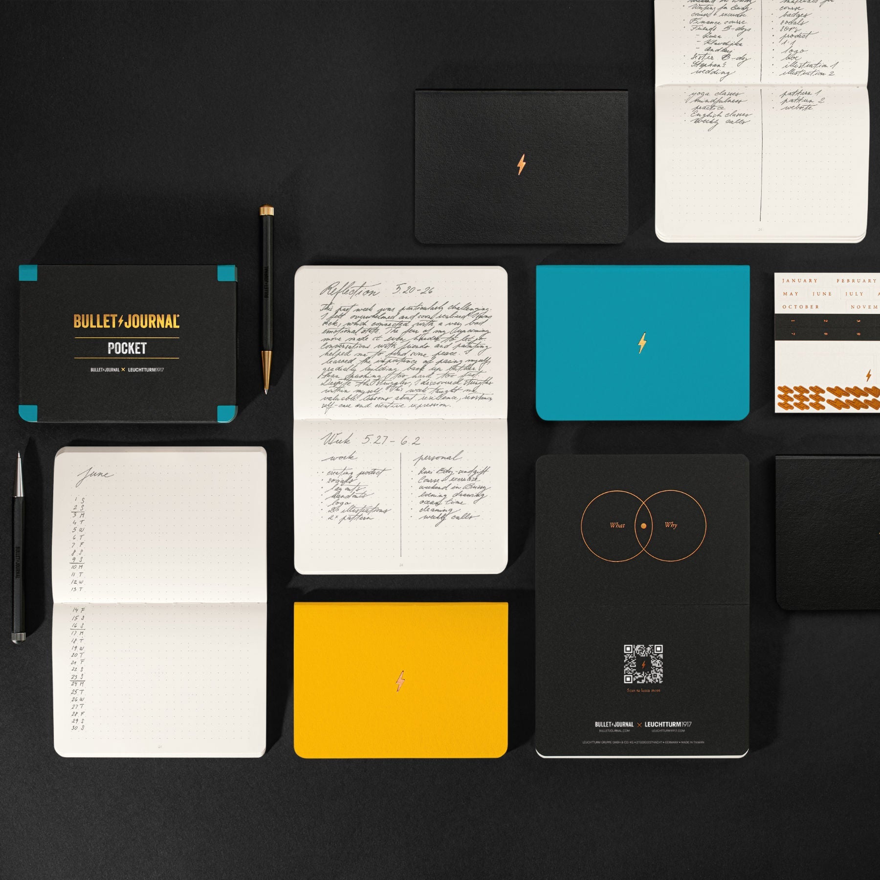 Carnet LEUCHTTURM1917 Bullet Journal Pocket - 144 x 104 mm - Softcover - Pointillé - Turquoise25 - 