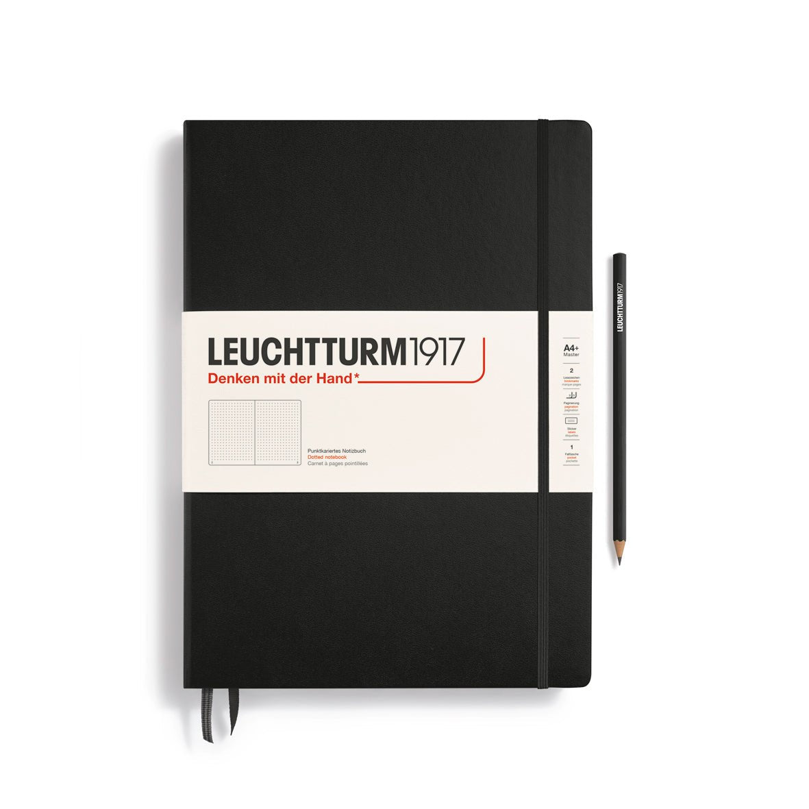 Carnet LEUCHTTURM1917 Classic - A4+ - Hardcover - Pointillé - Black - 4004117327957