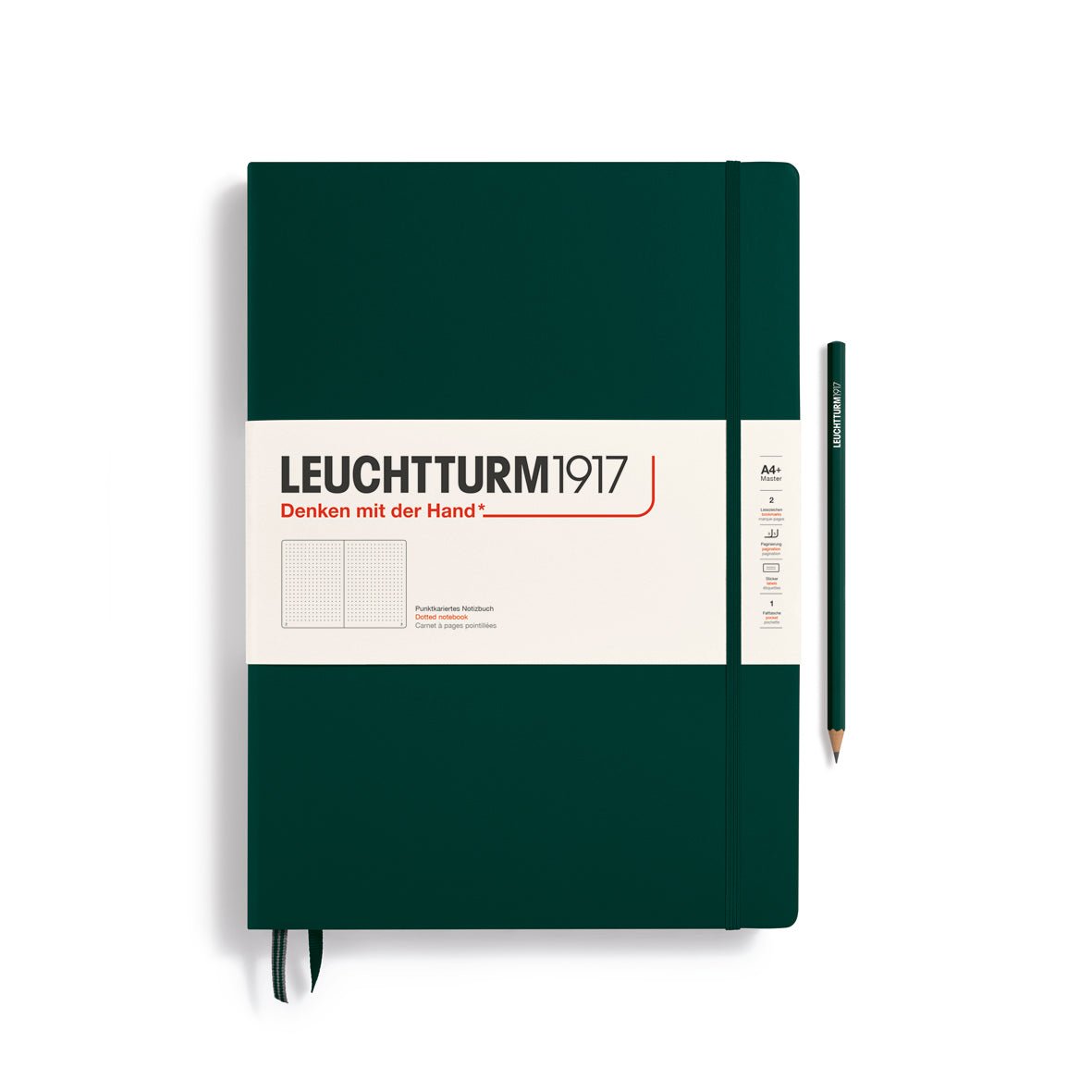 Carnet LEUCHTTURM1917 Classic - A4+ - Hardcover - Pointillé - Forest Green - 