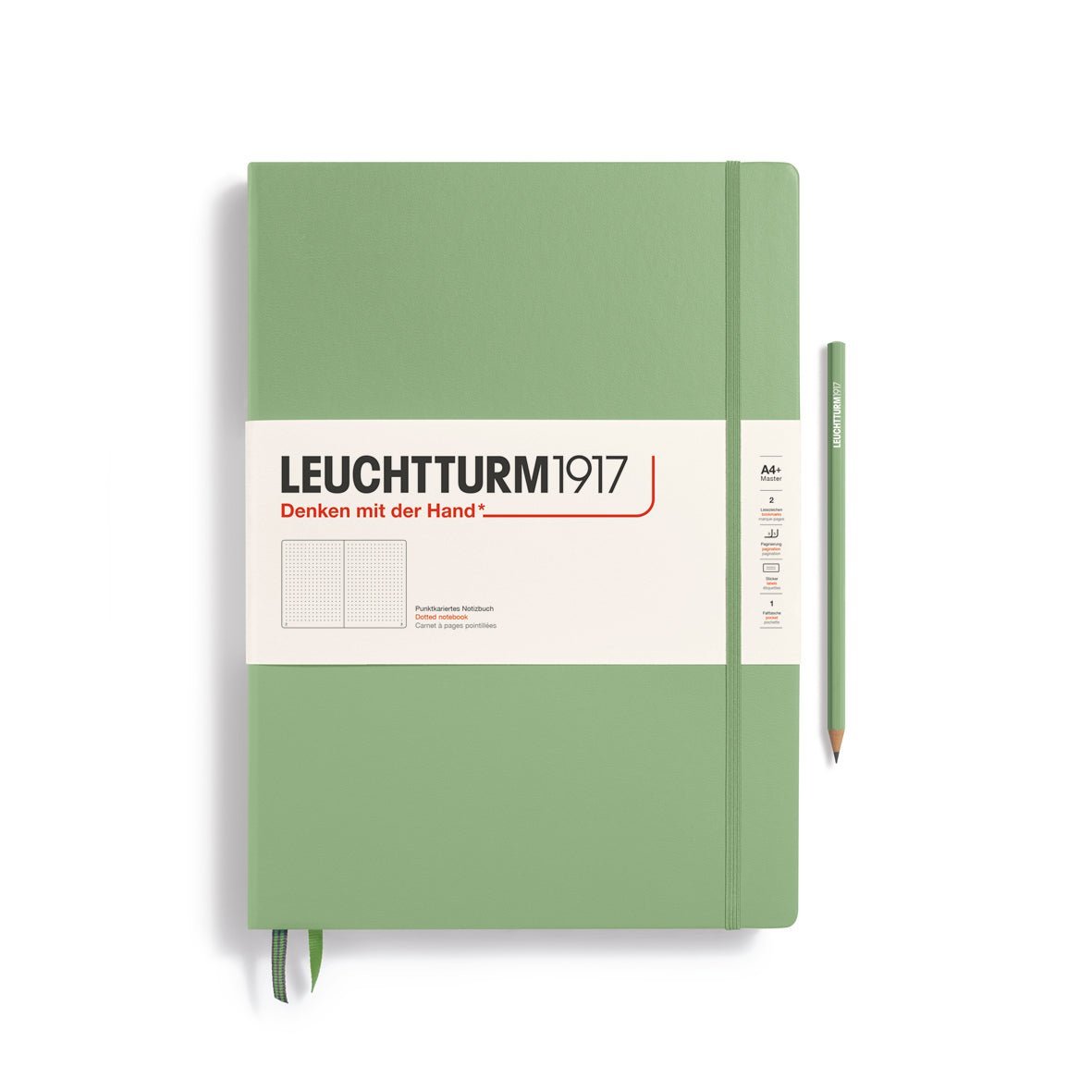 Carnet LEUCHTTURM1917 Classic - A4+ - Hardcover - Pointillé - Sage - 
