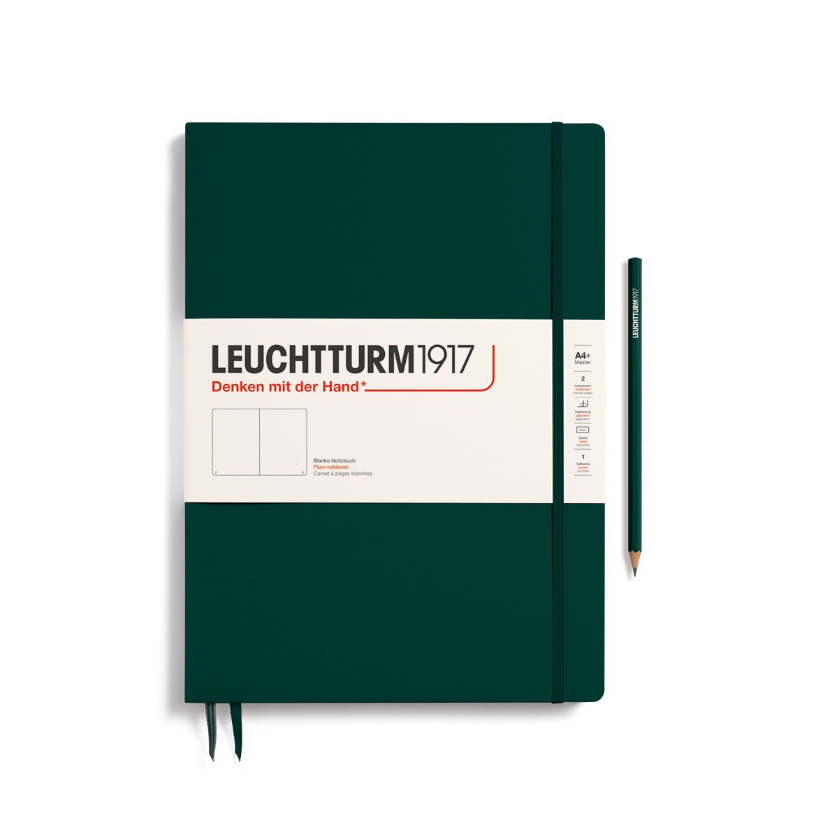Carnet LEUCHTTURM1917 Classic - A4+ Slim - Hardcover - Uni - Forest Green - 