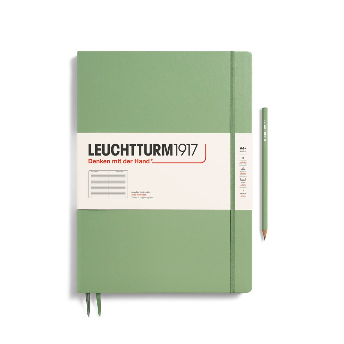 Carnet LEUCHTTURM1917 Classic - A4+ Slim - Hardcover - Uni - Sage - 4004117593178
