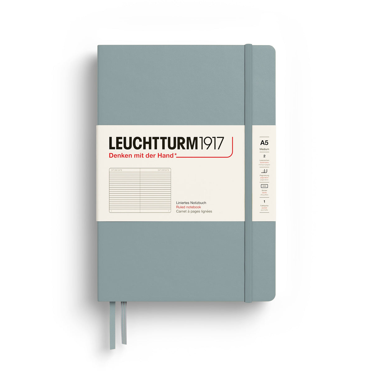 Carnet LEUCHTTURM1917 Classic - A5 - Hardcover - Ligné - Dove - 4070292008325