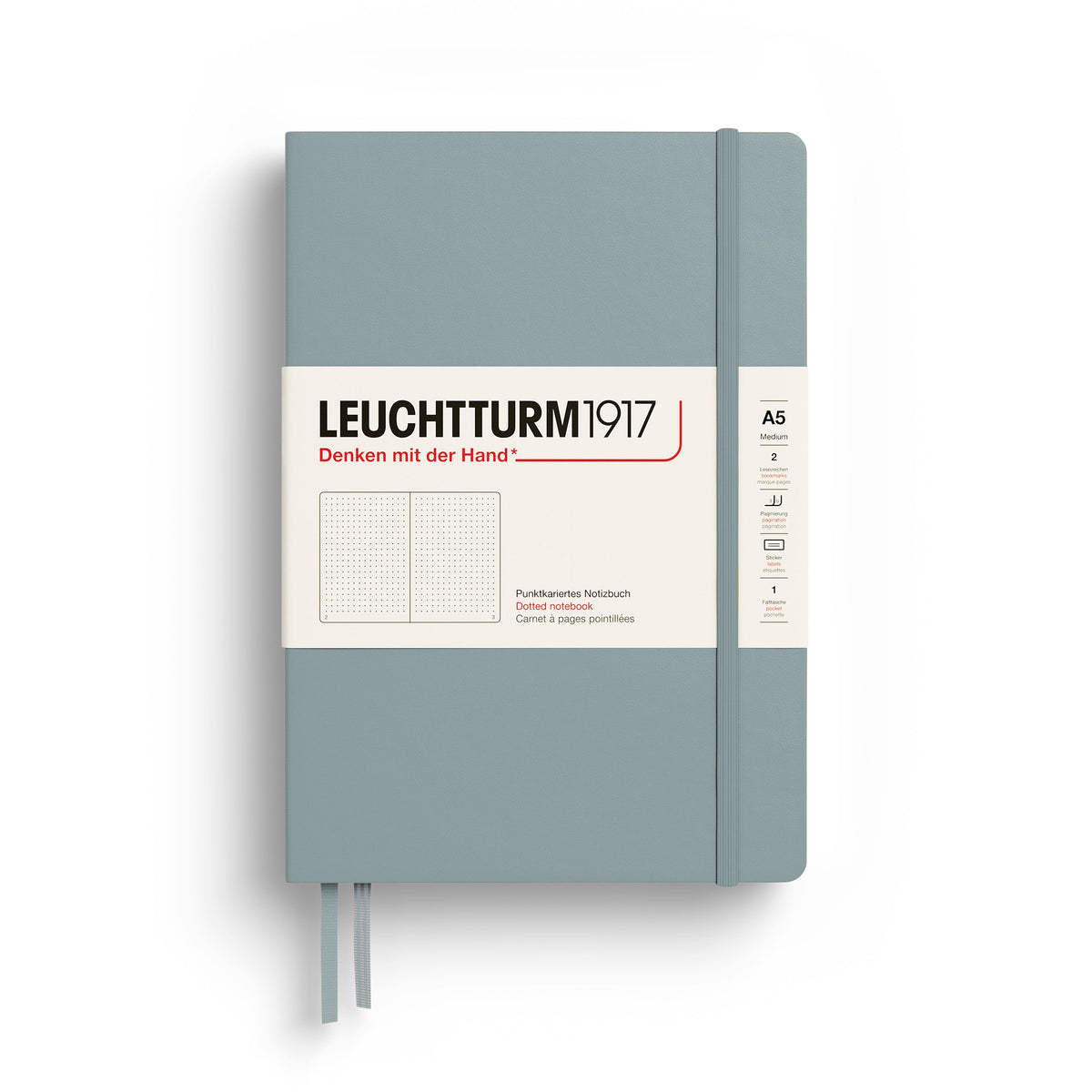 Carnet LEUCHTTURM1917 Classic - A5 - Hardcover - Pointillé - Dove - 4070292008318