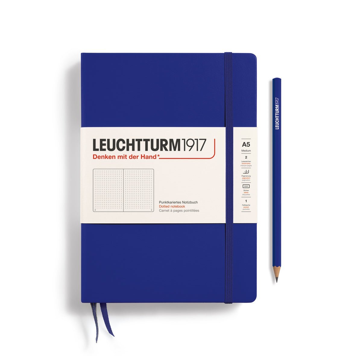 Carnet LEUCHTTURM1917 Classic - A5 - Hardcover - Pointillé - Ink - 4004117643958