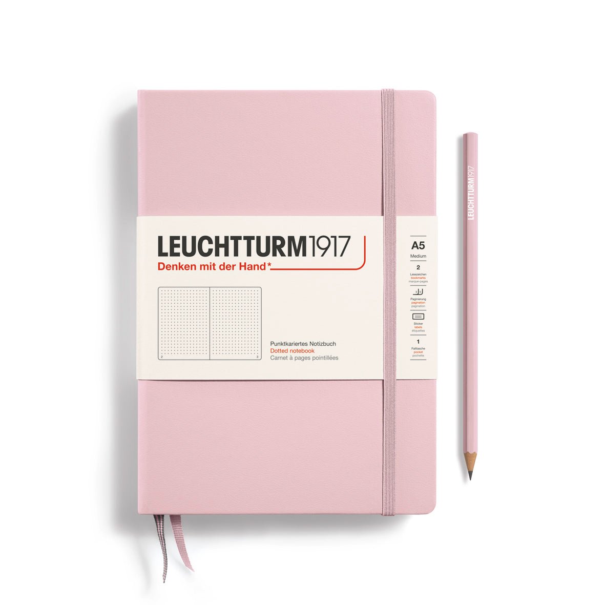 Carnet LEUCHTTURM1917 Classic - A5 - Hardcover - Pointillé - Powder - 4004117569920