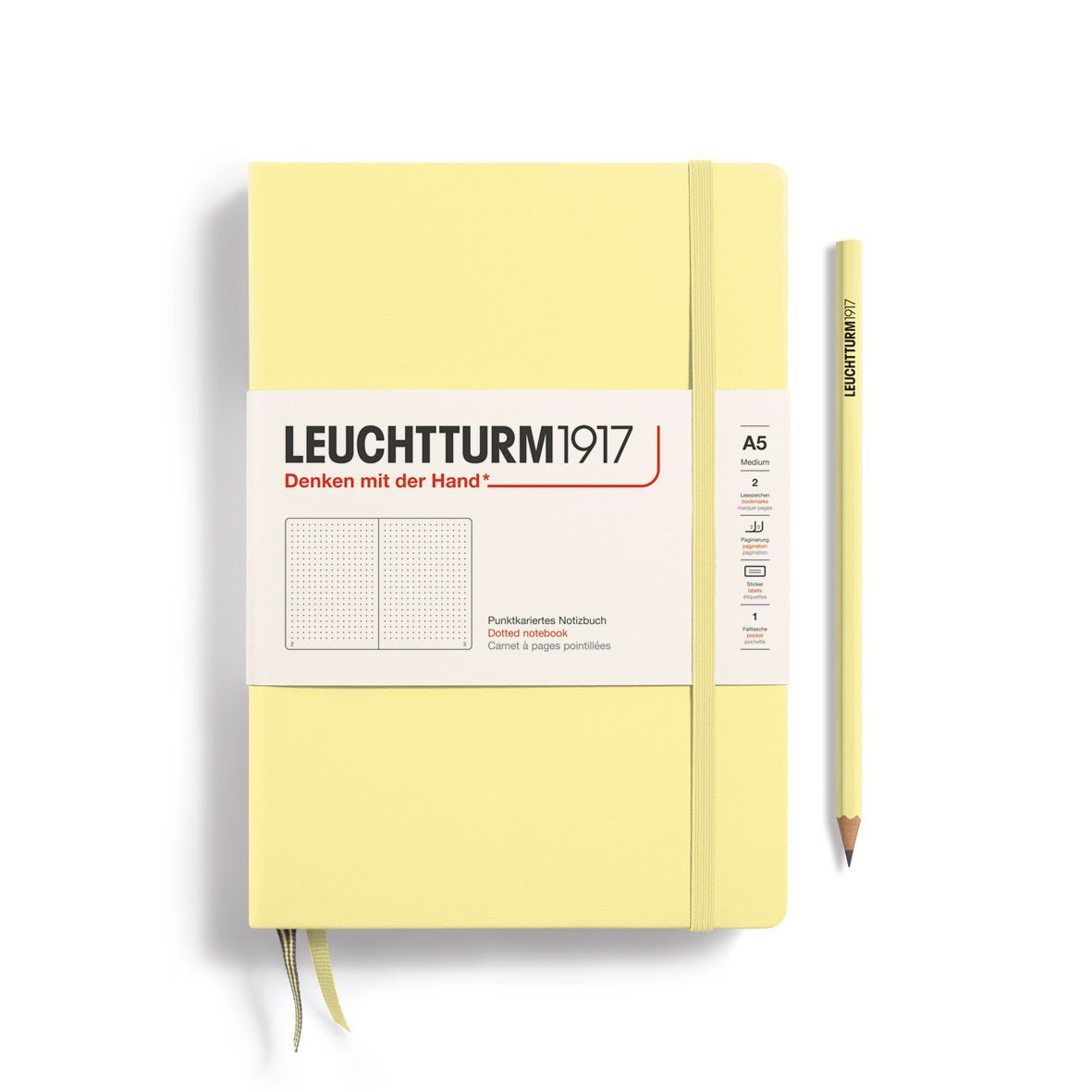 Carnet LEUCHTTURM1917 Classic - A5 - Hardcover - Pointillé - Vanilla - 4004117609343