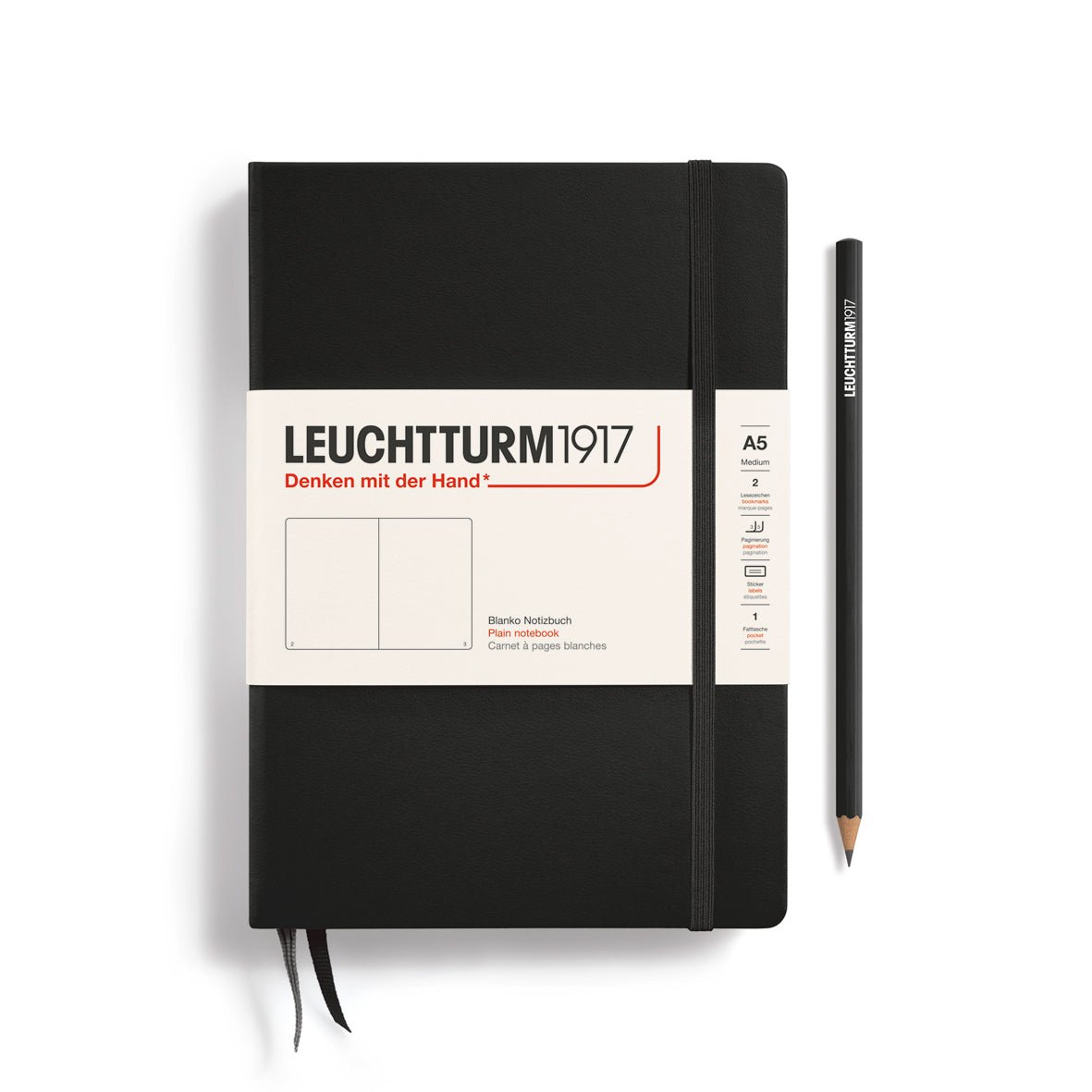 Carnet LEUCHTTURM1917 Classic - A5 - Hardcover - Uni - Black - 4004117258398