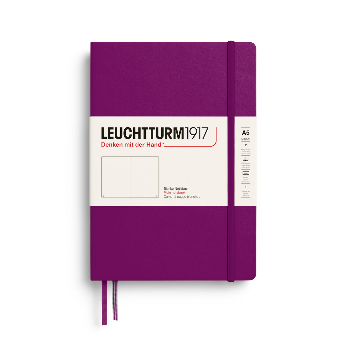 Carnet LEUCHTTURM1917 Classic - A5 - Hardcover - Uni - Burgundy - 4070292008226