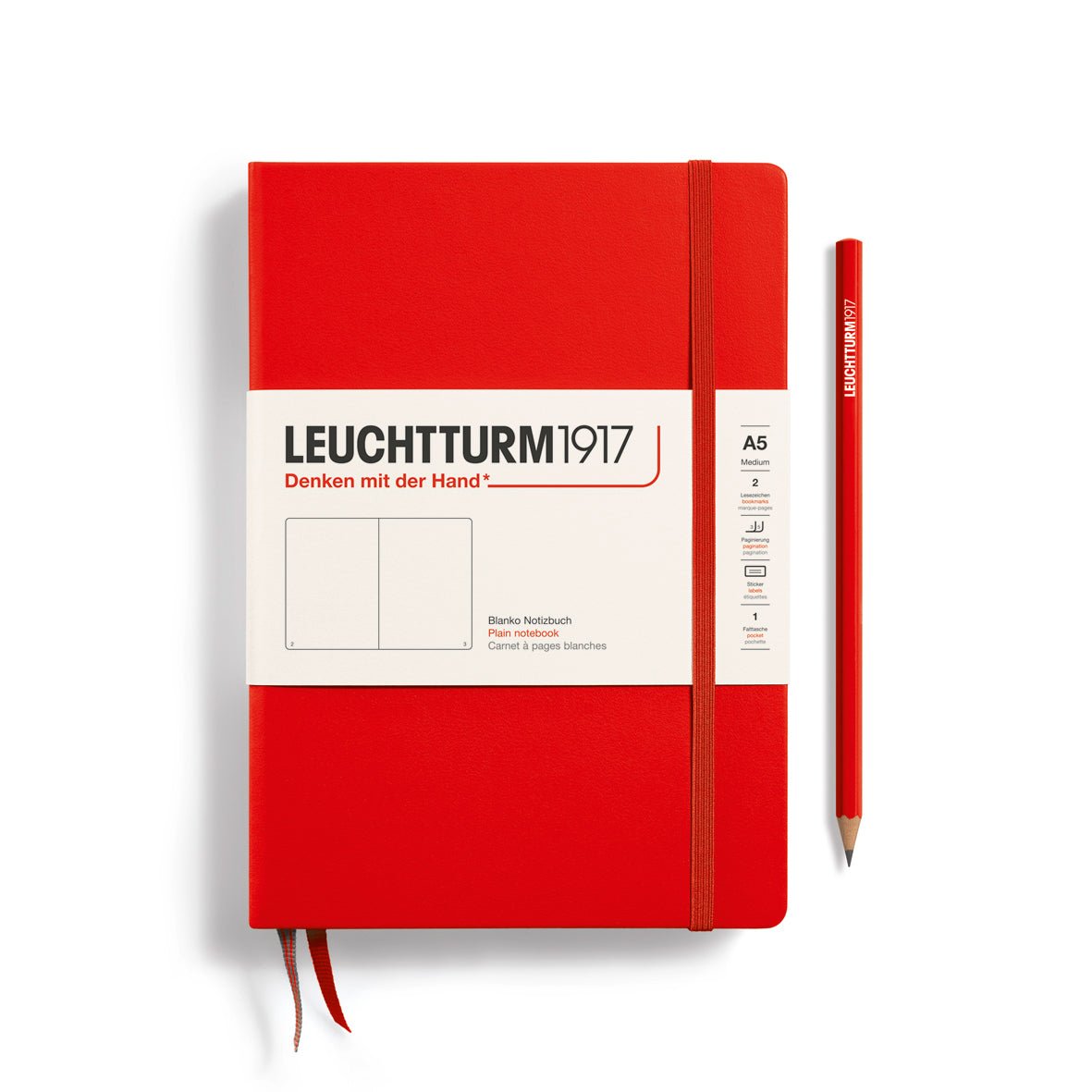 Carnet LEUCHTTURM1917 Classic - A5 - Hardcover - Uni - Red - 