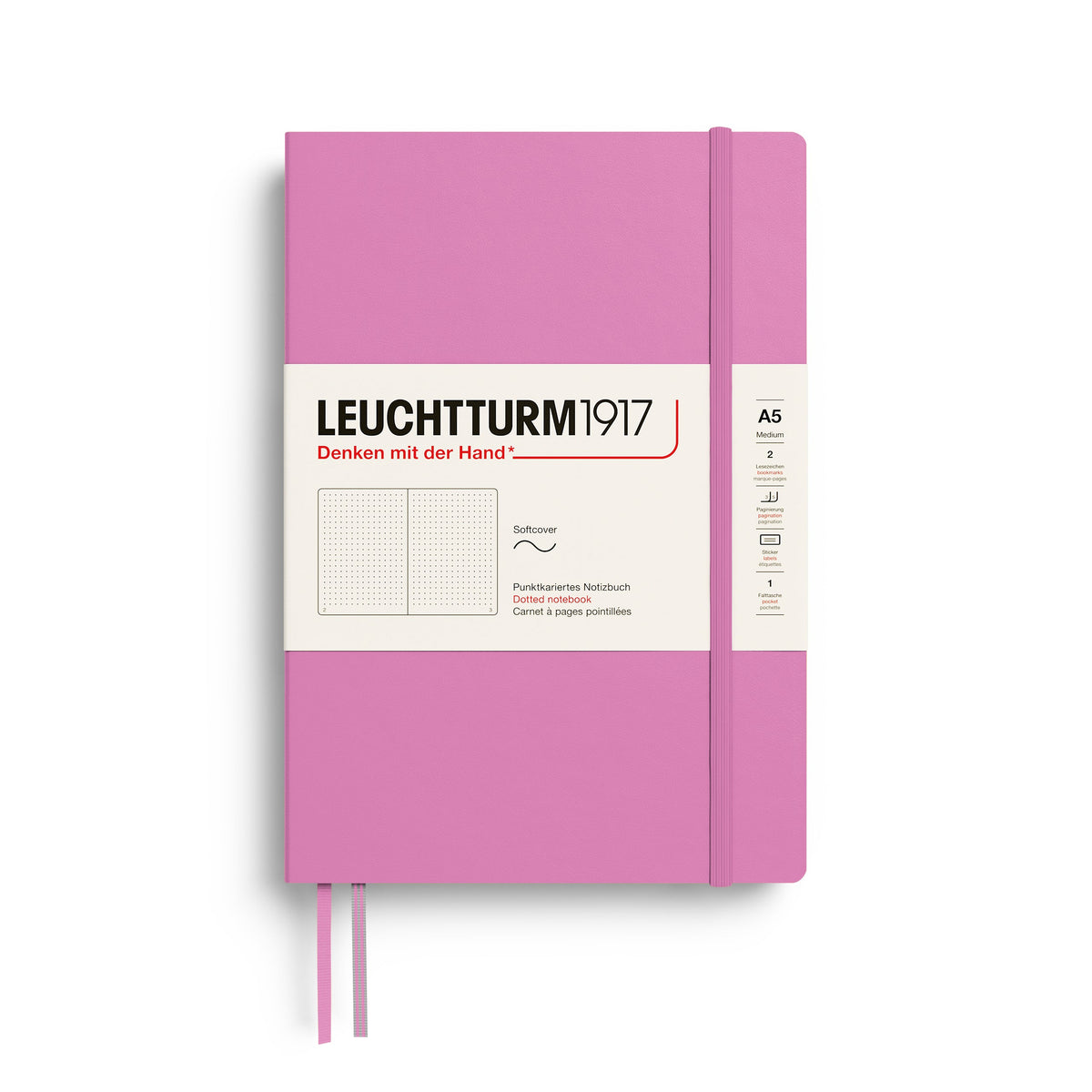 Carnet LEUCHTTURM1917 Classic - A5 - Softcover - Ligné - Bubblegum - 4070292008363