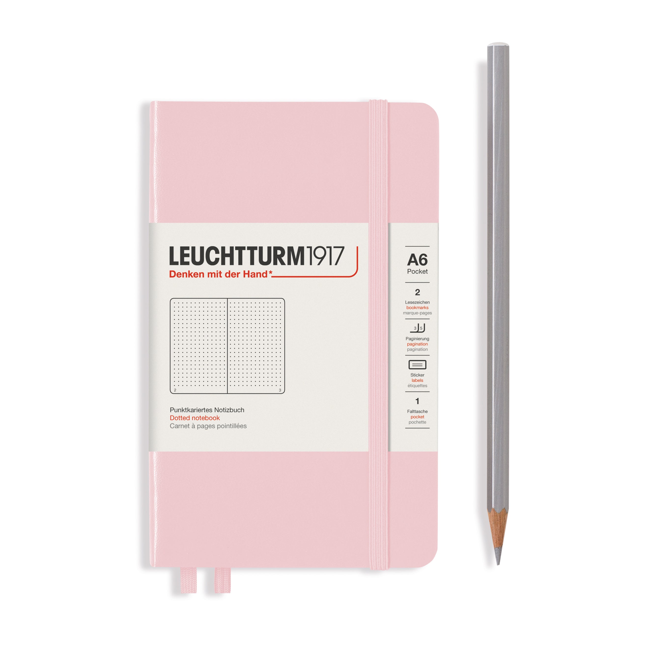 Carnet LEUCHTTURM1917 Classic - A6 - Hardcover - Pointillé - Powder - 4004117593413