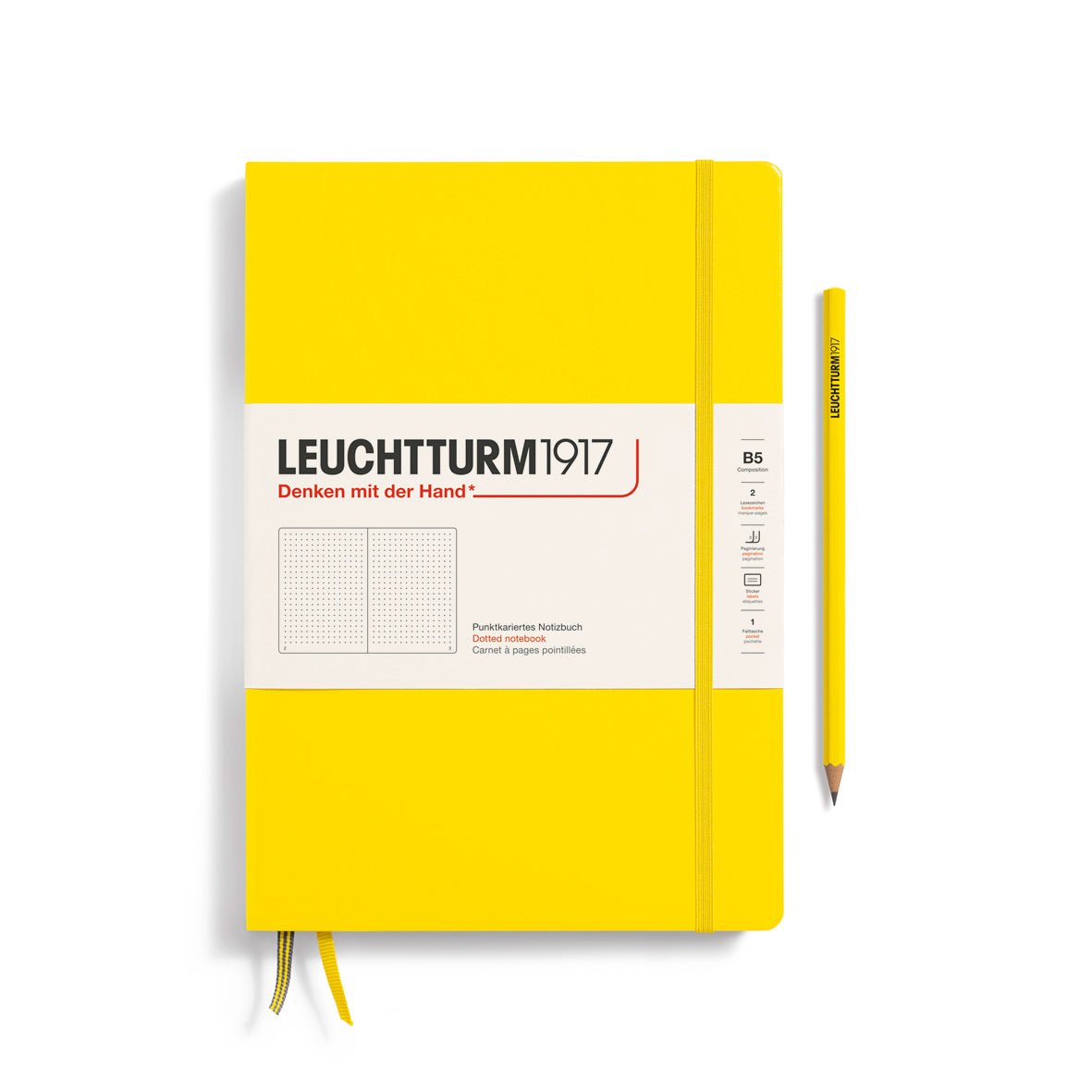 Carnet LEUCHTTURM1917 Classic - B5 - Hardcover - Pointillé - Lemon - 4004117616020