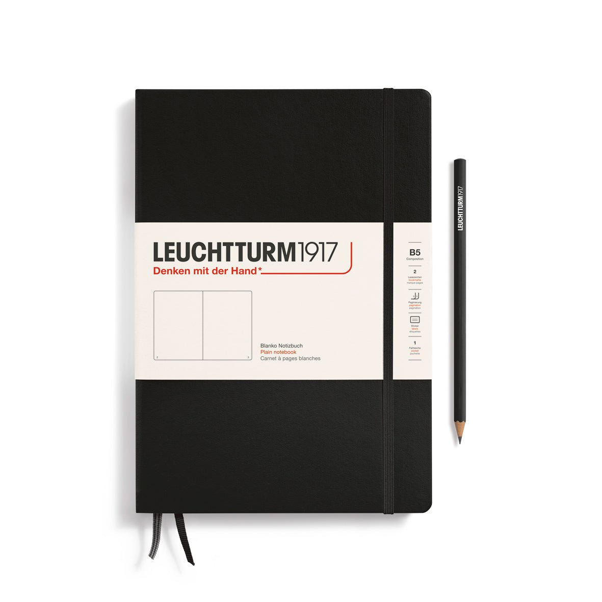 Carnet LEUCHTTURM1917 Classic - B5 - Hardcover - Uni - Black - 4004117616167
