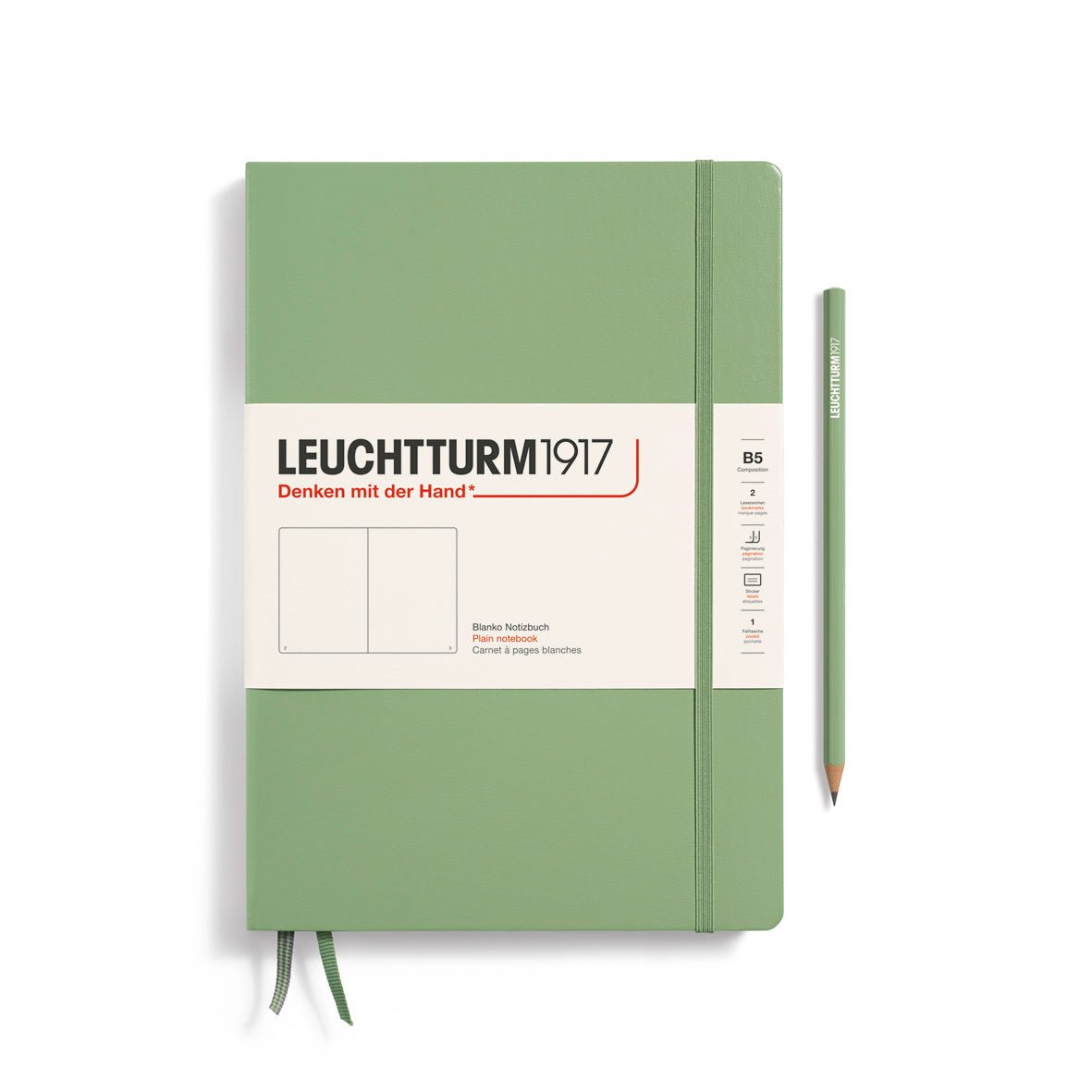 Carnet LEUCHTTURM1917 Classic - B5 - Hardcover - Uni - Sage - 4004117616044