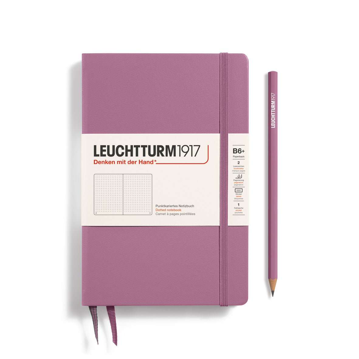 Carnet LEUCHTTURM1917 Classic - B6+ - Hardcover - Pointillé - Dusty Rose - 
