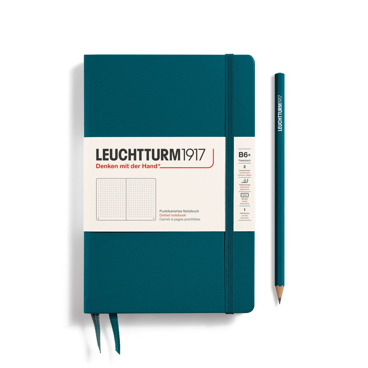 Carnet LEUCHTTURM1917 Classic - B6+ - Hardcover - Pointillé - Pacific Green - 4004117635601