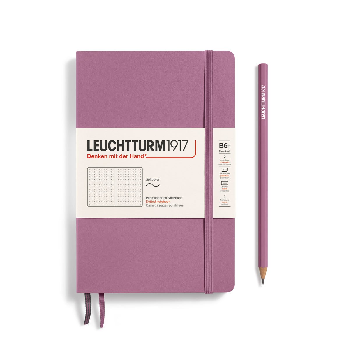 Carnet LEUCHTTURM1917 Classic - B6+ - Softcover - Pointillé - Dusty Rose - 