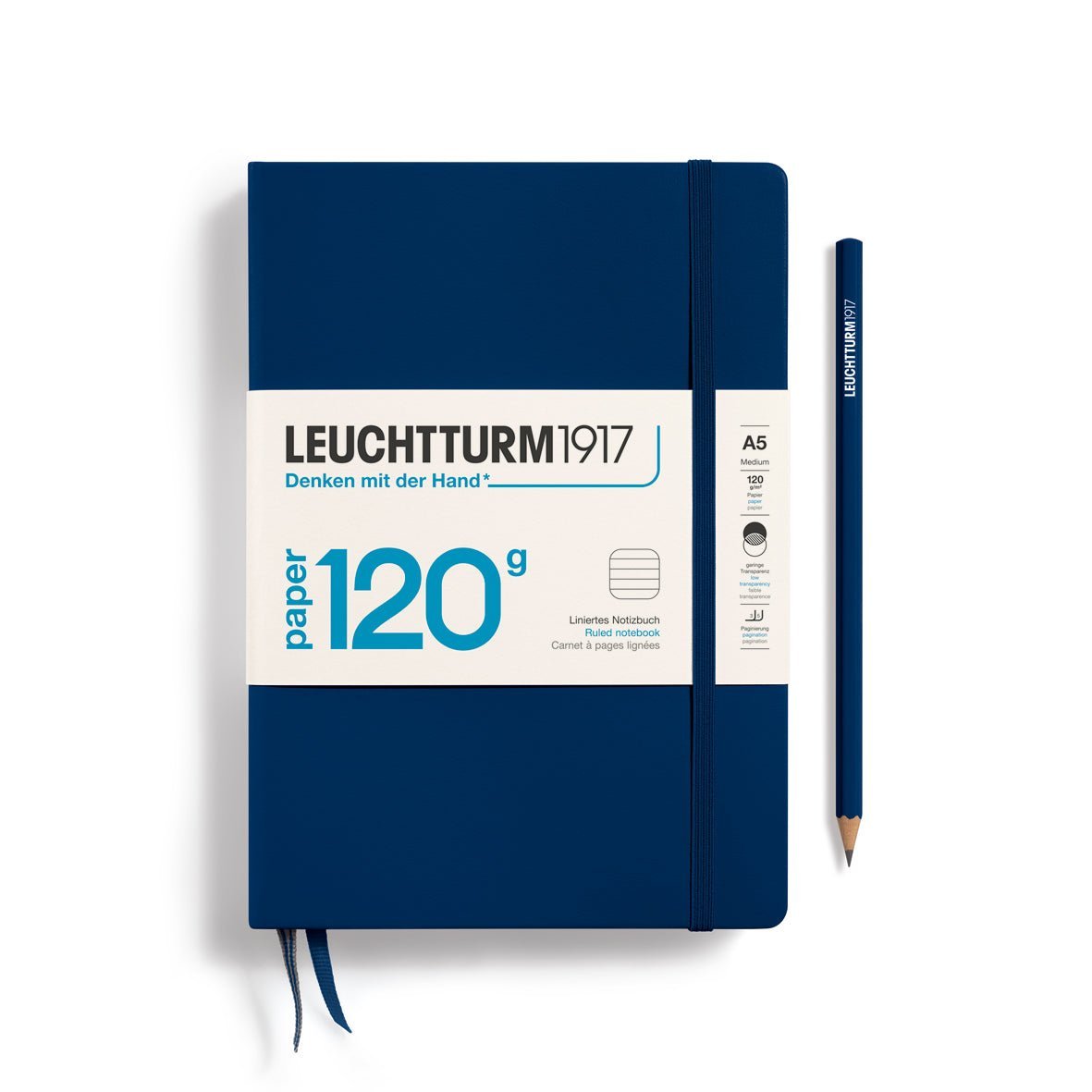 Carnet LEUCHTTURM1917 Edition 120G - A5 - Hardcover - Ligné - Navy - 