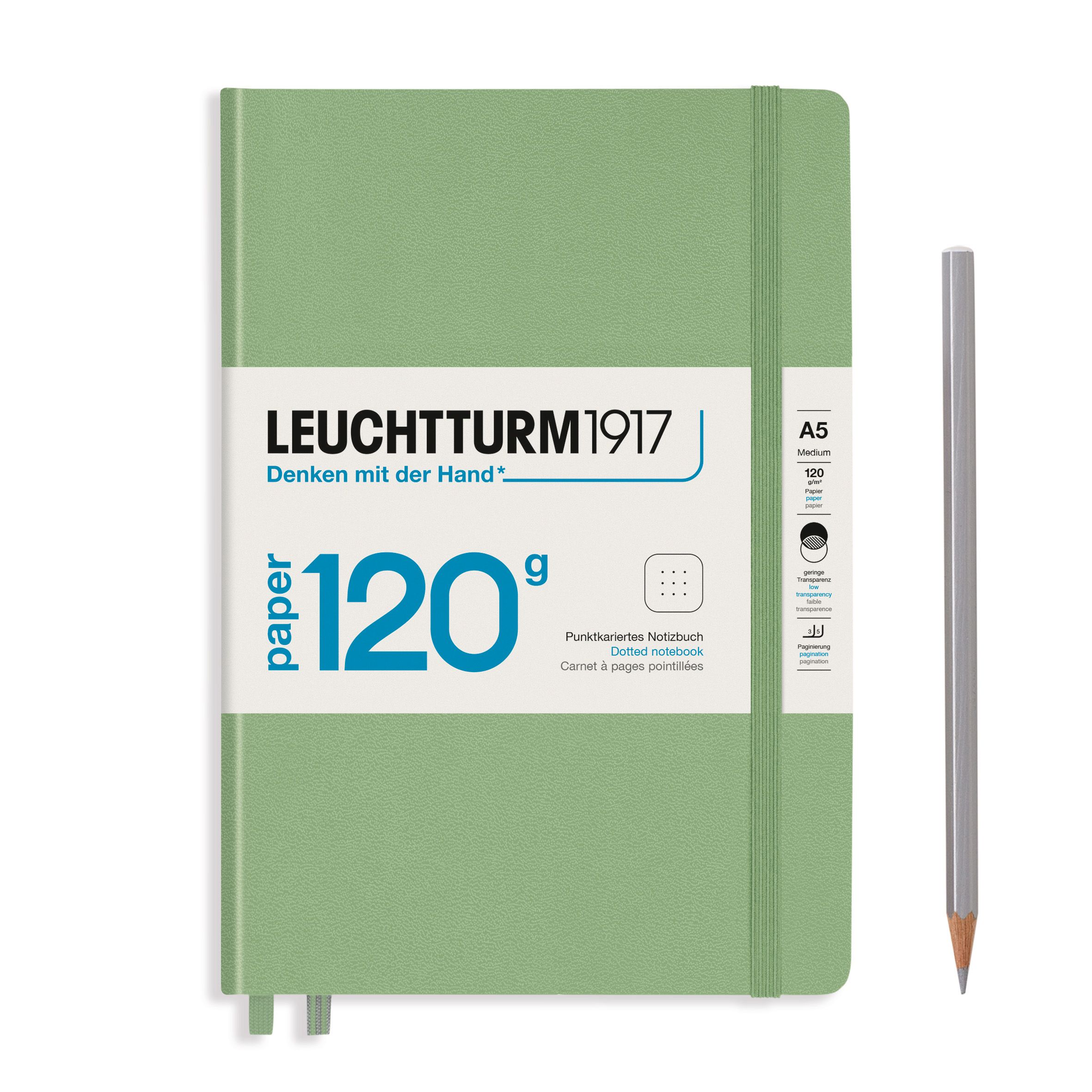 Carnet LEUCHTTURM1917 Edition 120G - A5 - Hardcover - Pointillé - Sage - 4004117589195