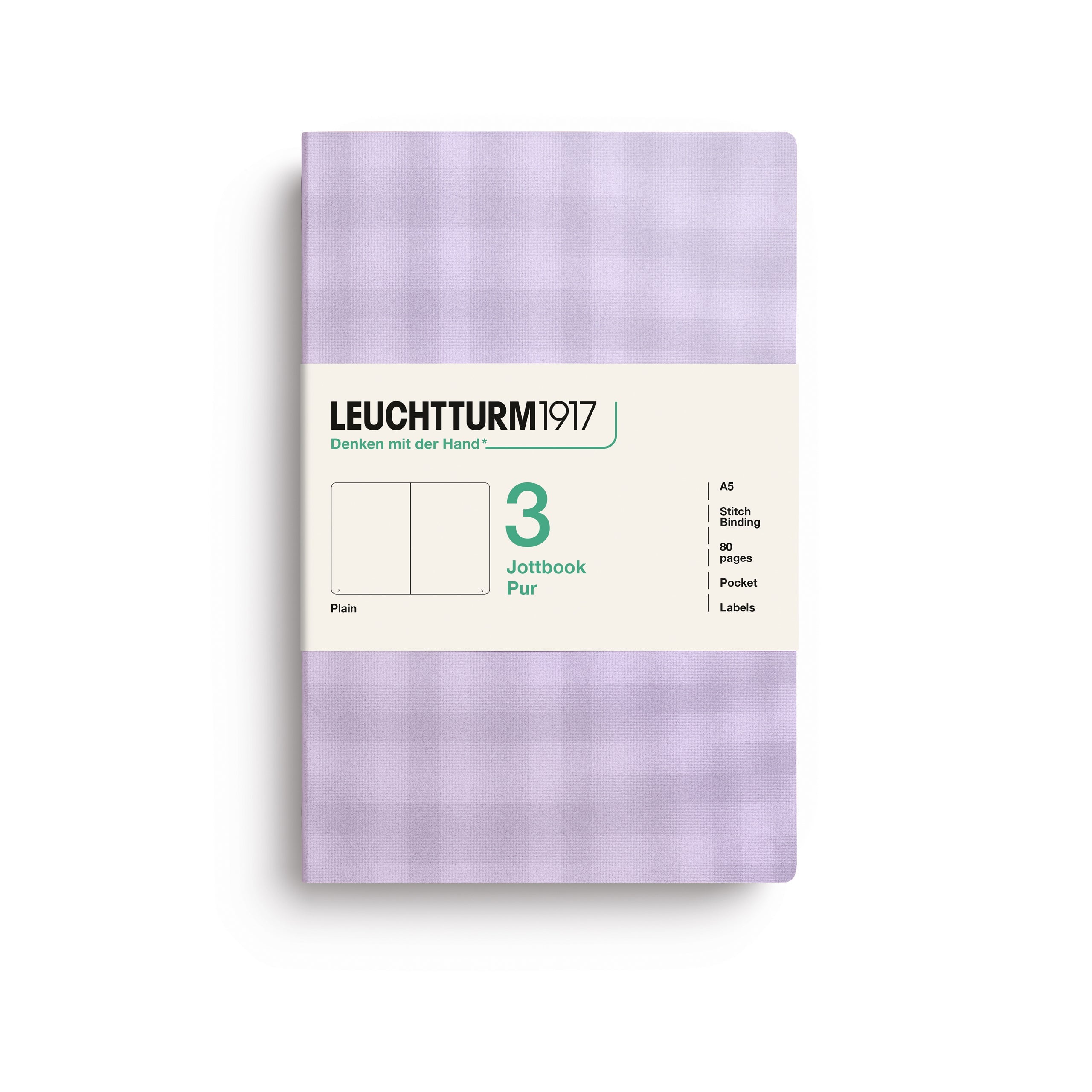 Carnet LEUCHTTURM1917 Jottbook Pur - A5 - Softcover - Uni - Lilac - 4070292006154