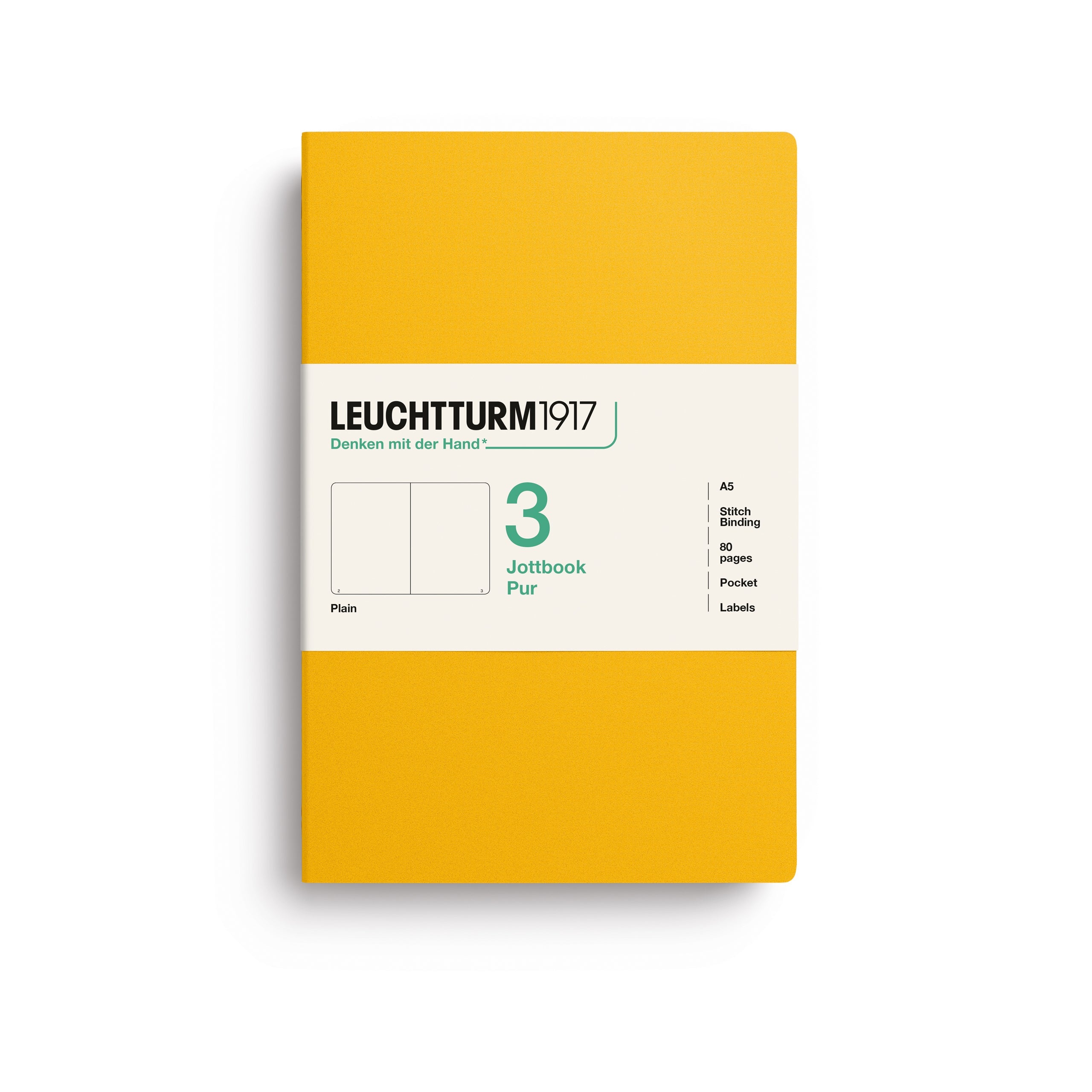 Carnet LEUCHTTURM1917 Jottbook Pur - A5 - Softcover - Uni - Sunflower - 4070292006185