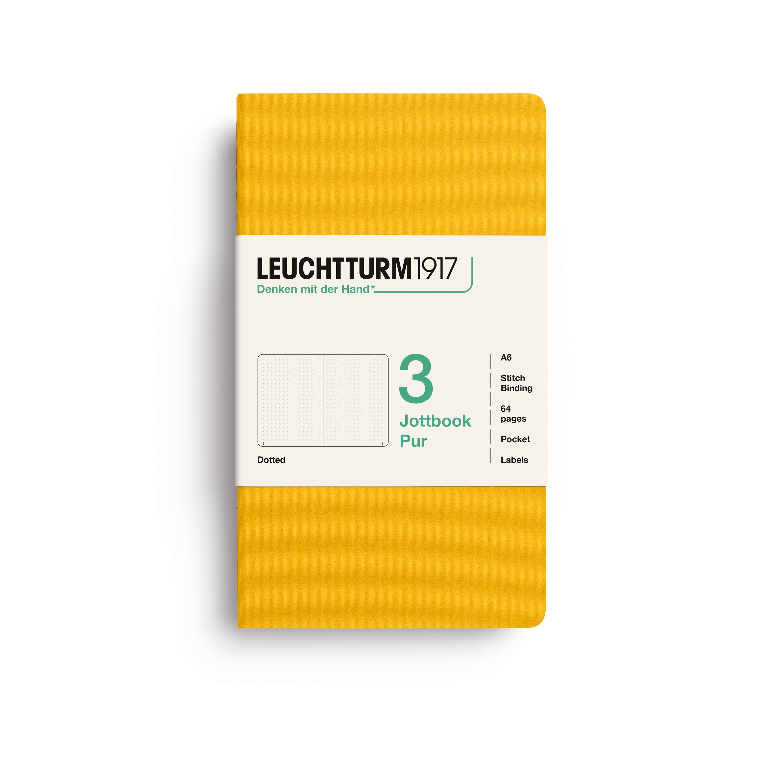 Carnet LEUCHTTURM1917 Jottbook Pur - A6 - Softcover - Pointillé - Sunflower - 4070292006499