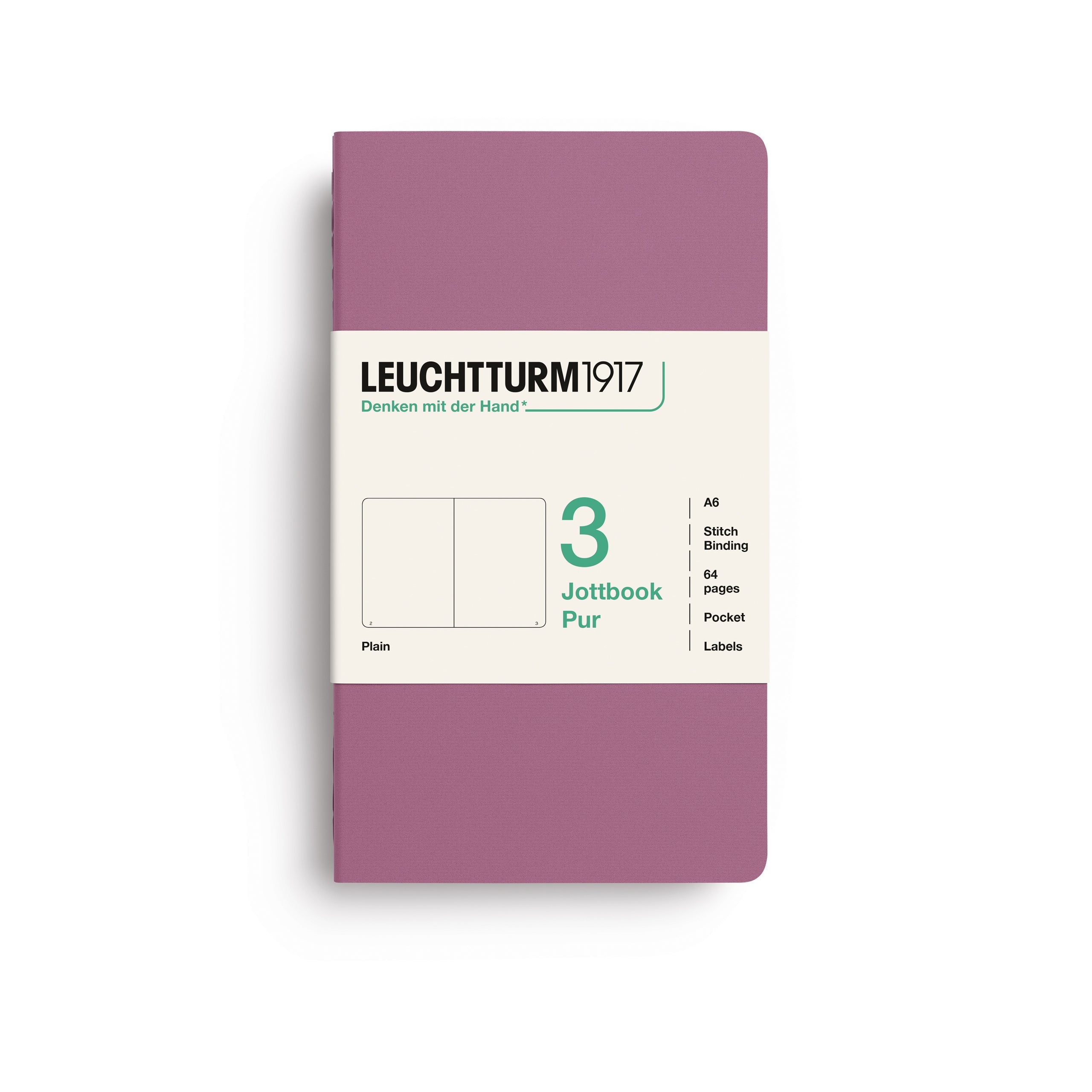 Carnet LEUCHTTURM1917 Jottbook Pur - A6 - Softcover - Uni - Dusty Rose - 4070292006390