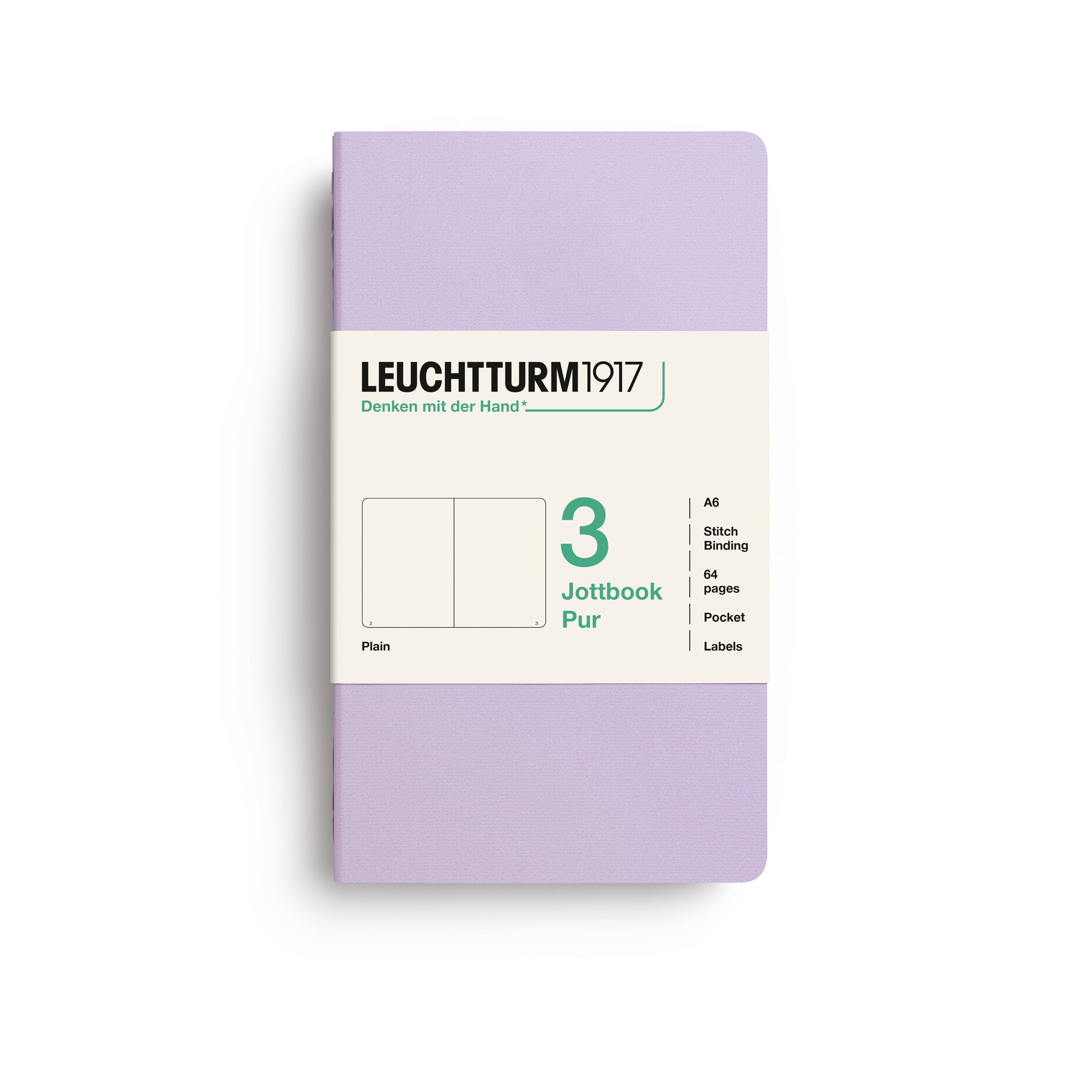 Carnet LEUCHTTURM1917 Jottbook Pur - A6 - Softcover - Uni - Lilac - 4070292006383
