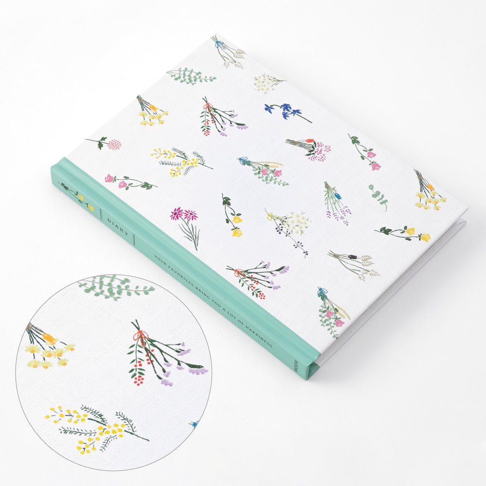 Carnet MIDORI 1 Year Diary Journal - B6 - Fleurs séchées - 4902805128797