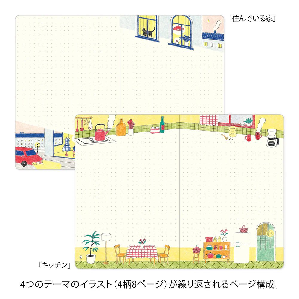 Carnet MIDORI Notebook Yuru Log - B6 - Pointillé - Lifestyle - 