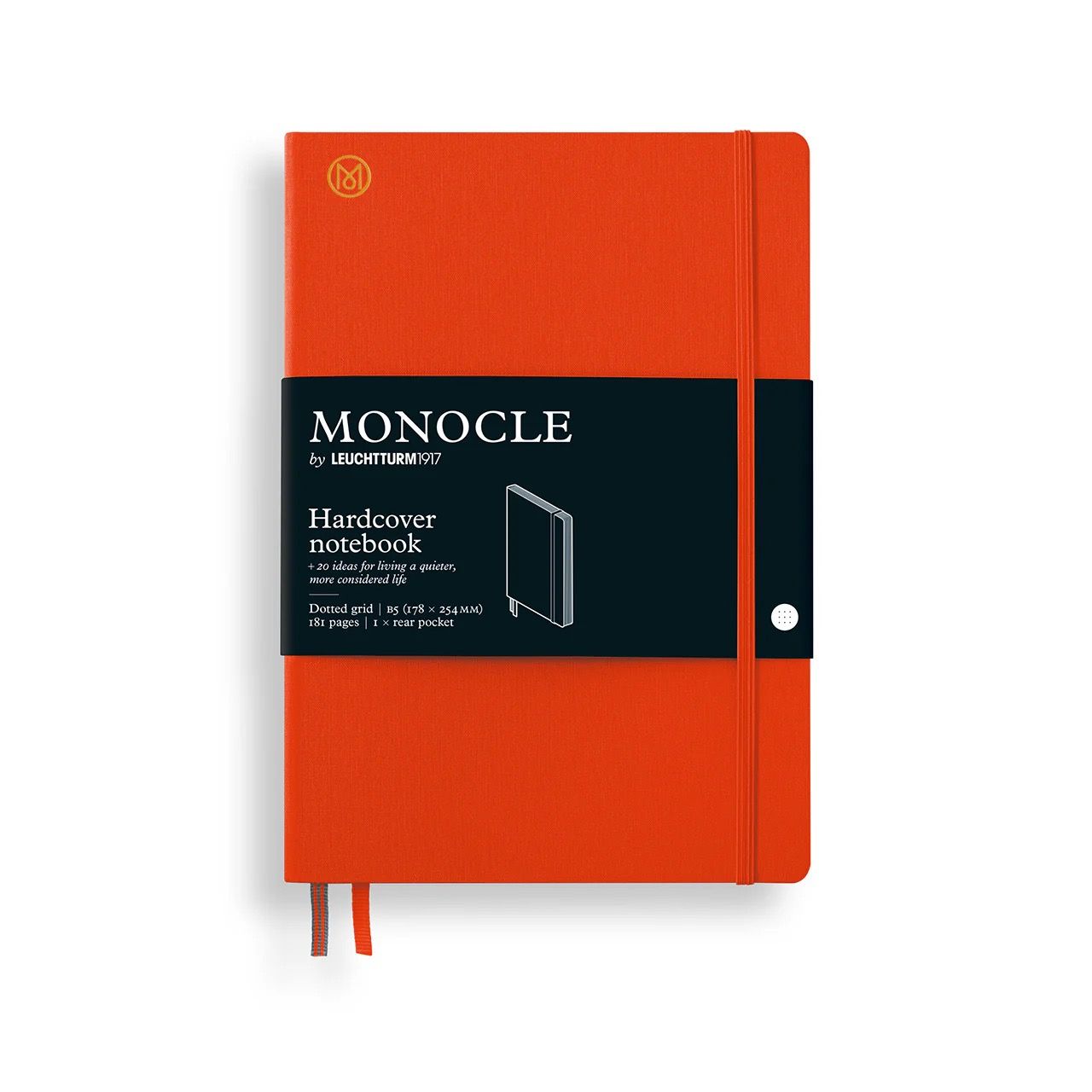 Carnet Monocle by LEUCHTTURM1917 - B5 - Hardcover - Pointillé - Mandarin - 4070292006789