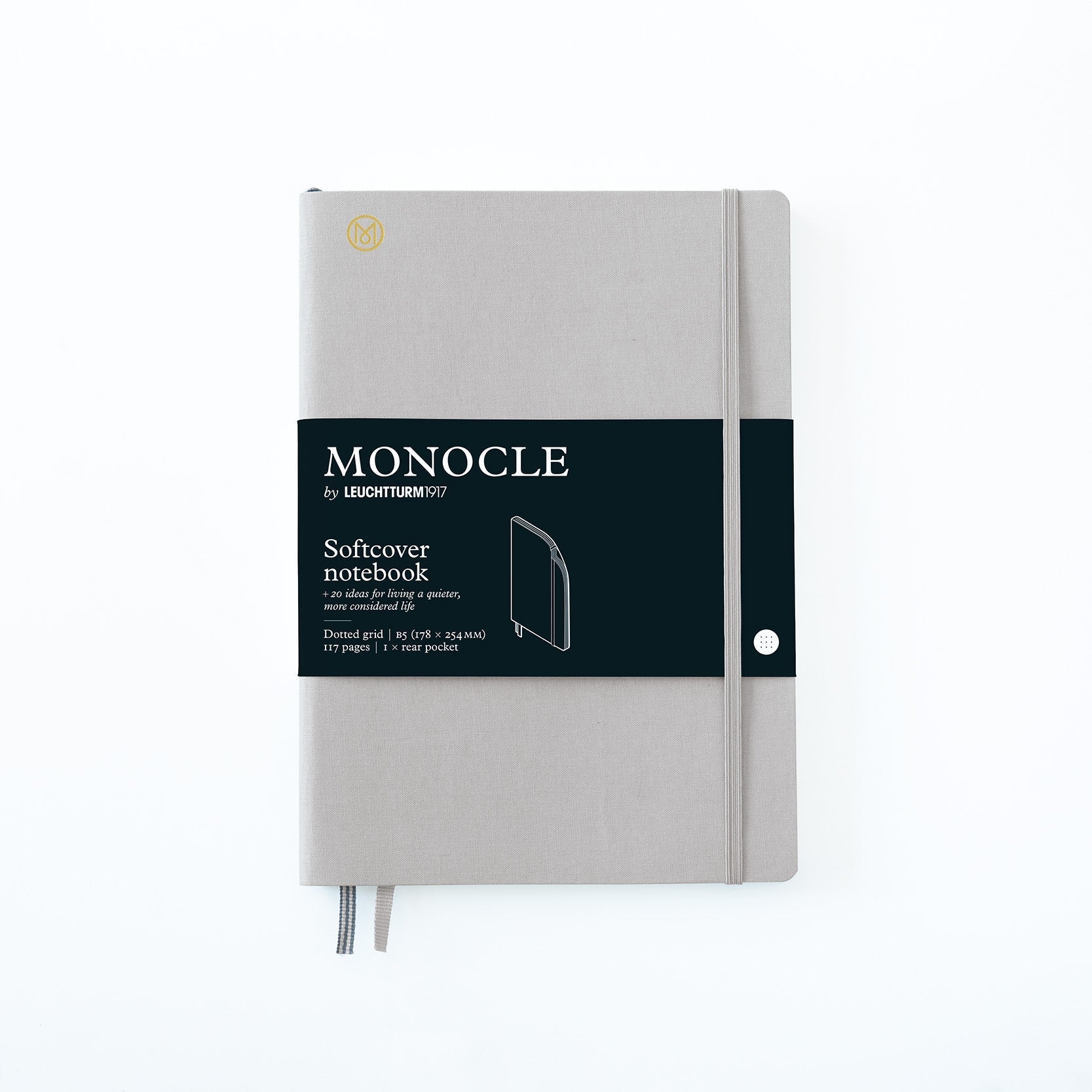 Carnet Monocle by LEUCHTTURM1917 - B5 - Softcover - Pointillé - Light Grey - 4004117587658