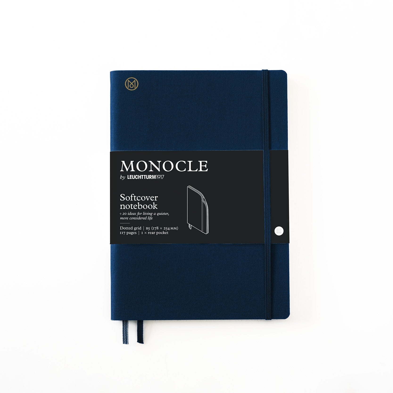 Carnet Monocle by LEUCHTTURM1917 - B5 - Softcover - Pointillé - Navy - 4004117587665