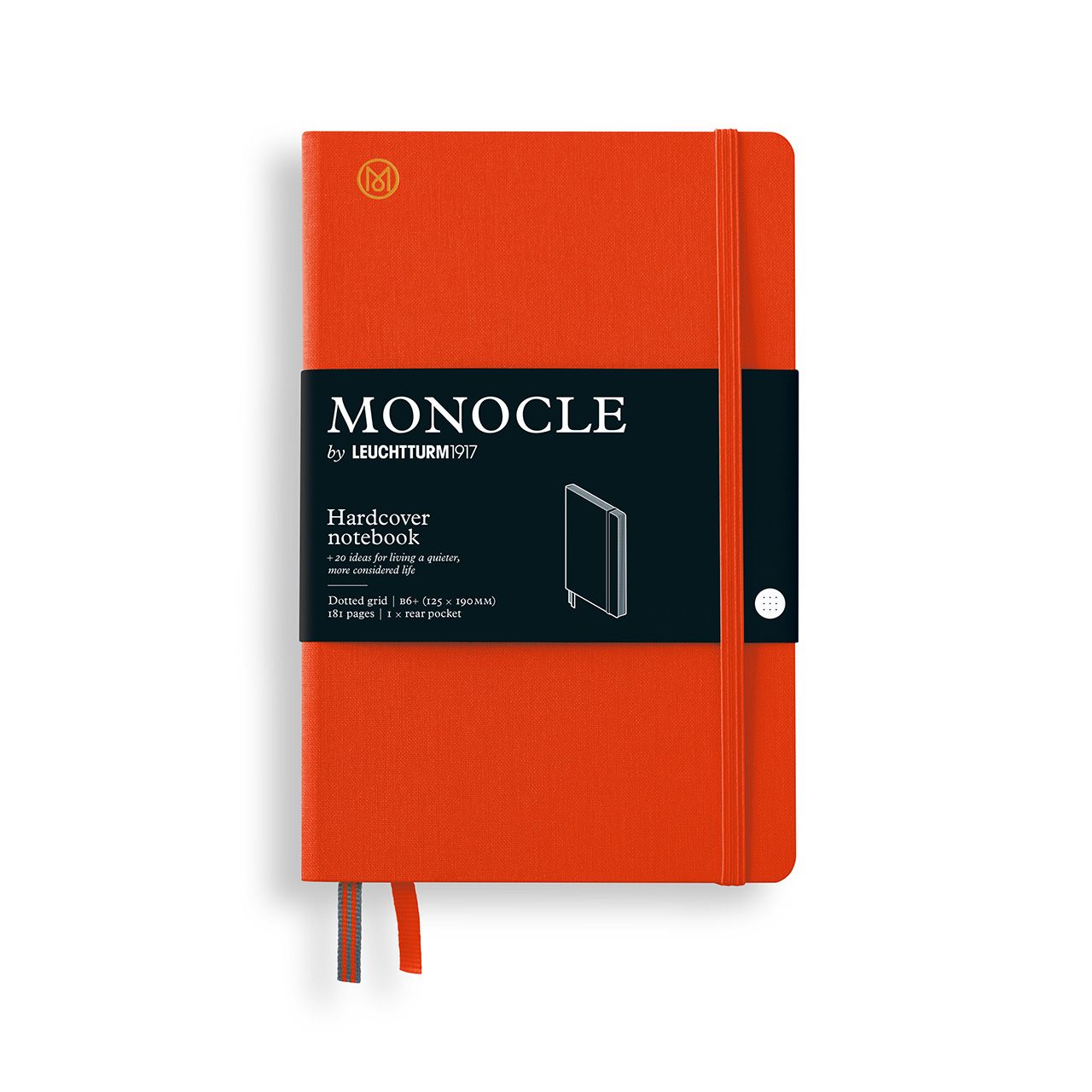 Carnet Monocle by LEUCHTTURM1917 - B6+ - Hardcover - Pointillé - Mandarin - 4070292006802