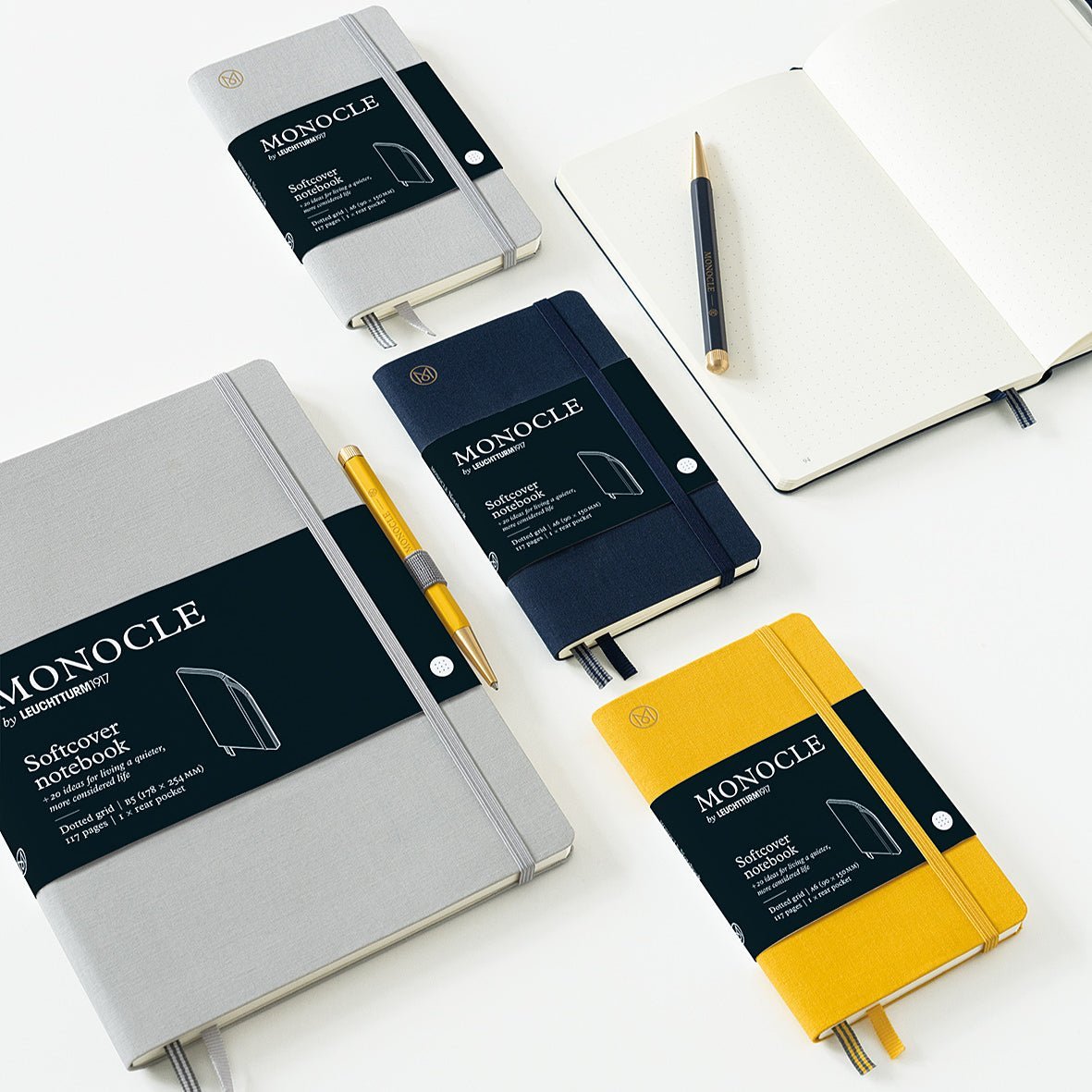 Carnet Monocle by LEUCHTTURM1917 - B6+ - Softcover - Pointillé - Yellow - 4004117587733