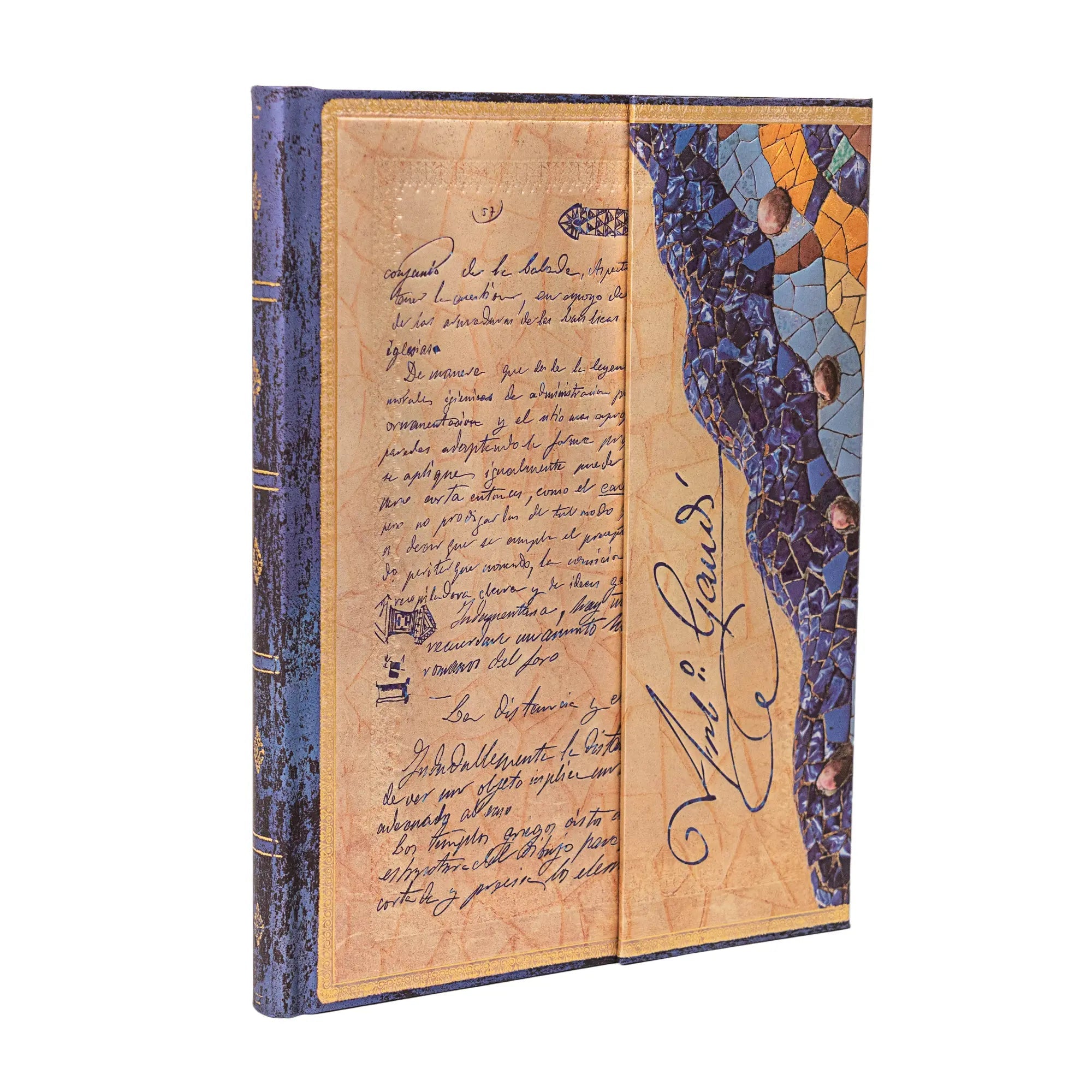 Carnet PAPERBLANKS Gaudi, Le Manuscrit de Reus - Ultra Rigide 144p - Uni - Illustré - 9781439797792