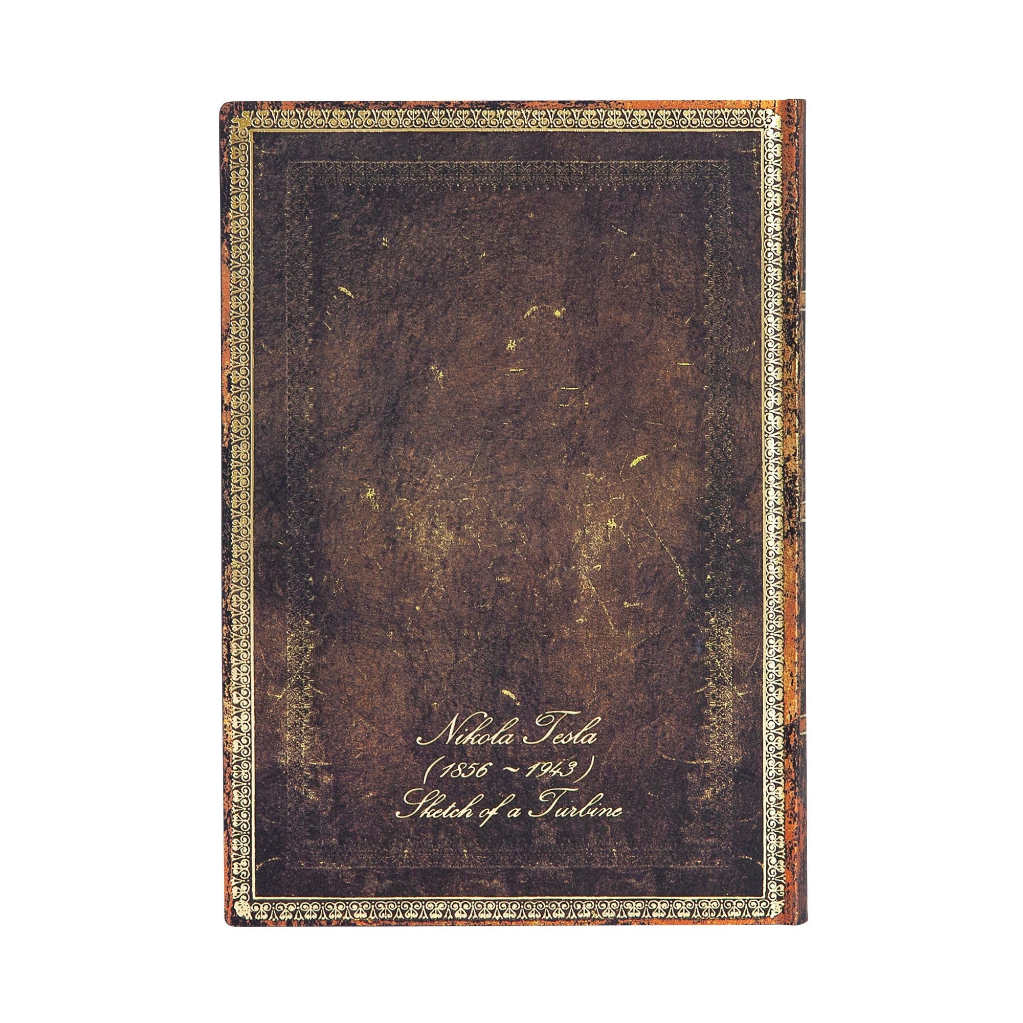 Carnet PAPERBLANKS Tesla, Croquis d'une Turbine - Midi - Softcover - Ligné - 240p - 9781439764350