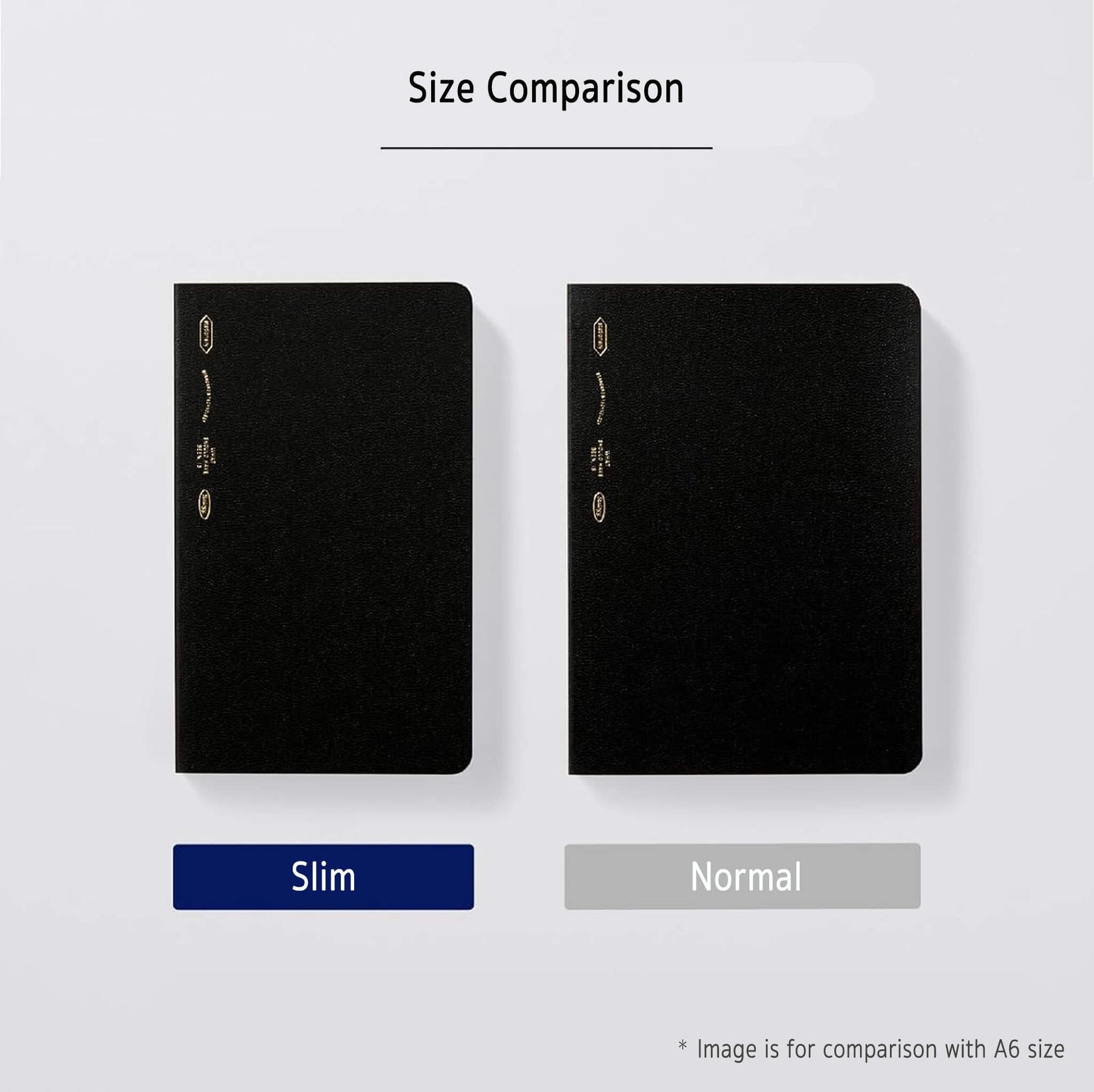 Carnet STÁLOGY 1/2 Year Notebook - B6 Slim - Softcover - Quadrillé - Black - 4904140081881